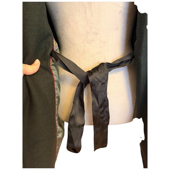 HERITAGE Wool Military or Safari Jacket Cinched Waist Tailored Utility Blazer - Picture 9 of 11